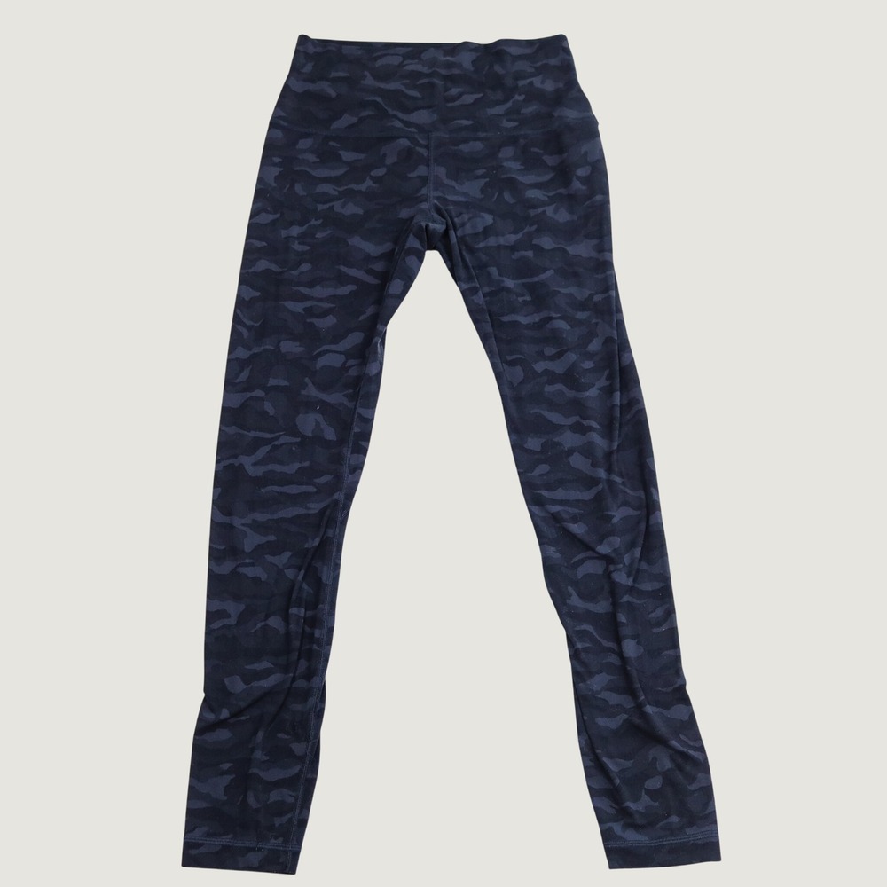 Lululemon Align Pant Full Length 28" Womens 6 Black Camo Yoga High Rise Legging
